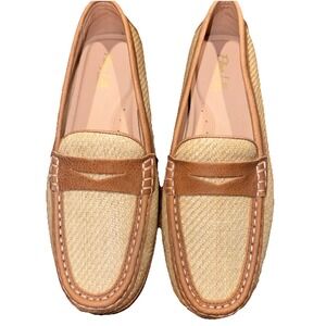 Flag LTD Women's Morgan Leather Penny Driving Loafers  Size 8M Leather, Woven
